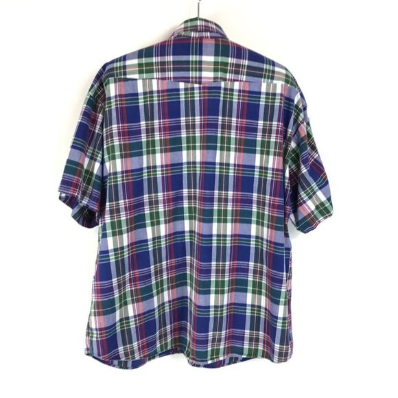 Panhandle Slim Plaid Button Up Shirt Men's XL Short Sleeve 100% Cotton Western - Picture 5 of 10